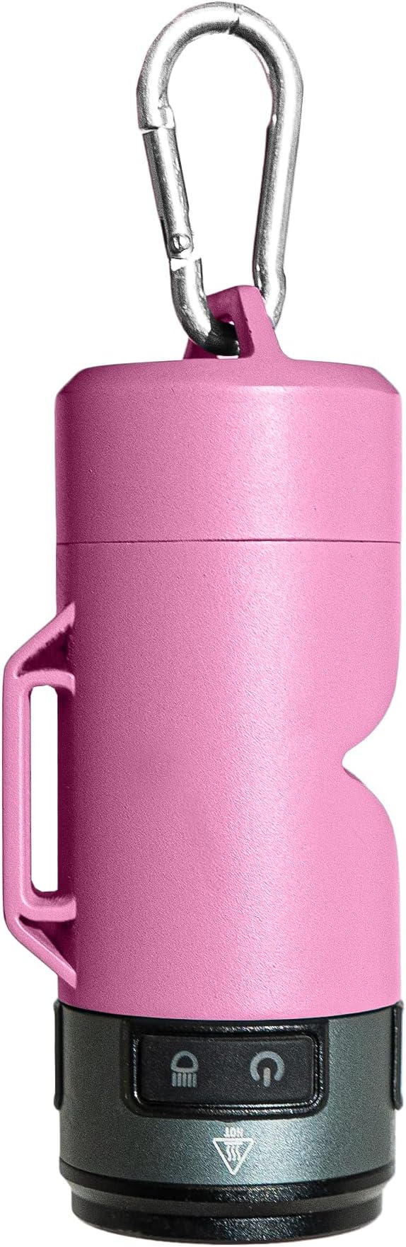 Lumi Waste Bag Holder with LED Flashlight and Carabiner Clip Pink | Dog waste bag holder with LED flashlight, carabiner clip, and waste bags for walks, hikes, travel, and everyday use. - Image 3