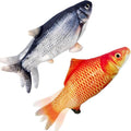 Tocirelo Cat Toys Interactive Flopping Fish with Catnip, Kitten Kicker Toy | 2Pack Interactive Motion Activated Cat Toys for Indoor Cats Self Play, 11" Automatic Floppy Fish Bored Kitty Enrichment by Tocirelo
