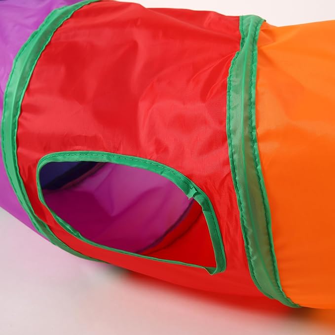 Pet Cat Tunnel, Tent Kit Tunnels for Indoor Cats, Collapsible Pet Tunnel for Kitten, Puppy, Rabbit, 25cm-Wide Tunnels, Durable & Breathable, with Peek Hole Toy Ball - Image 4