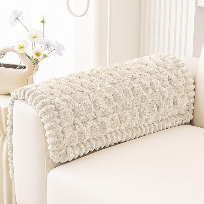 Smiry Non Slip Couch Covers for Dogs, Scratch Resistant Pet Sofa Protector | Machine Washable Soft Fuzzy Thick Furniture Cover for Sofa Loveseat Sectional Large Dogs, Apricot, 27.6" x 27.6" by Smiry