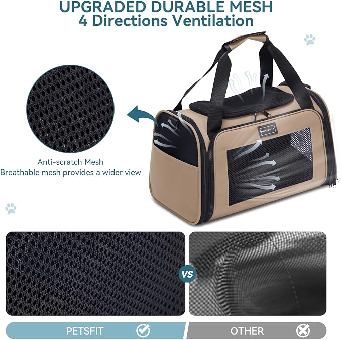 PETSFIT Soft-Sided Cat Carrier for Medium Cats up to 25 lbs - Image 4