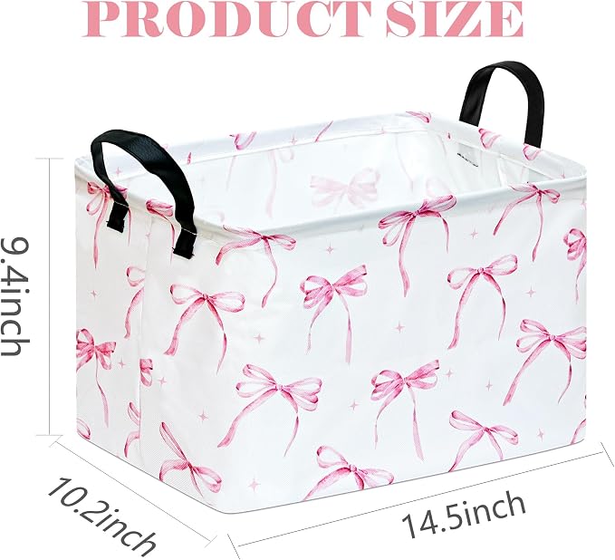 Storage Basket Home Shelf Basket Clothes Laundry Hamper | Rectangle Organizer Box Nursery Bin Gift Laundry Basket with Handles for Home - Image 2