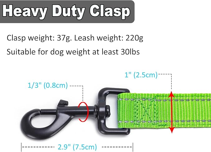 3 Handle Dog Leash 10FT Triple Handle Reflective Large Medium Dog | Multi Handles Heavy Duty Training Lead with Padded Traffic Handles for Control and Safety - Image 2