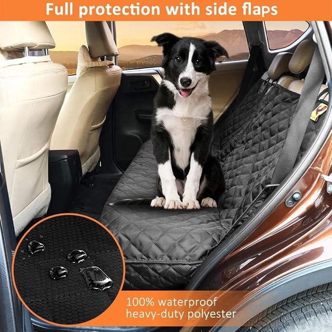 Bark Lover Dog Back Seat Cover Protector, Waterproof Dog Car Seat Covers, Nonslip Backseat Protection for Dogs and Kids, Compatible Pet Car Seat Cover for Cars & Midsize SUVs - Image 2
