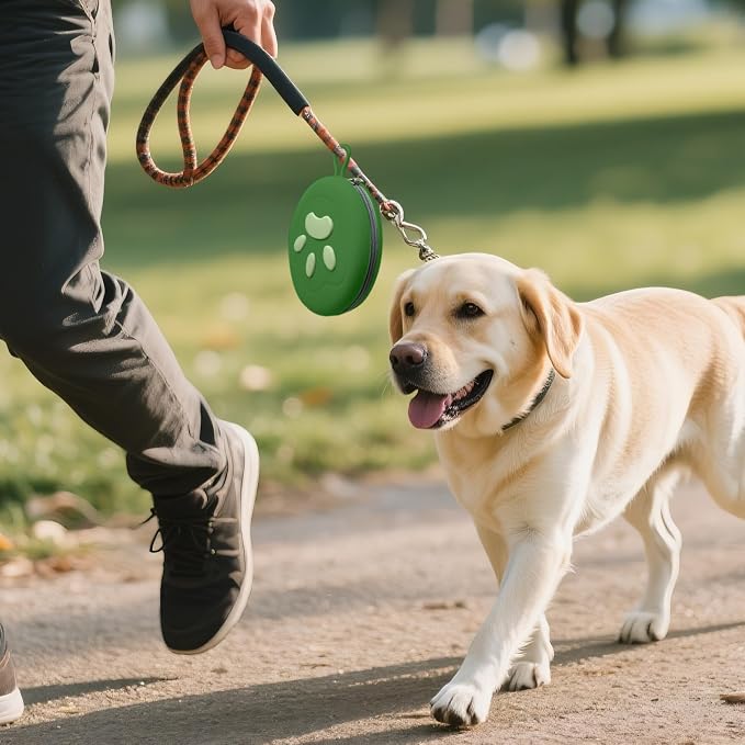 Collapsible Dog Bowls, 2-in-1 Pet Portable Travel Bowls Green | Portable Pet Camping, Outdoor Pet Essential, Daily Walks, Road Trips, Hiking, Beach Visits, Foldable, Food and Water Use - Image 5