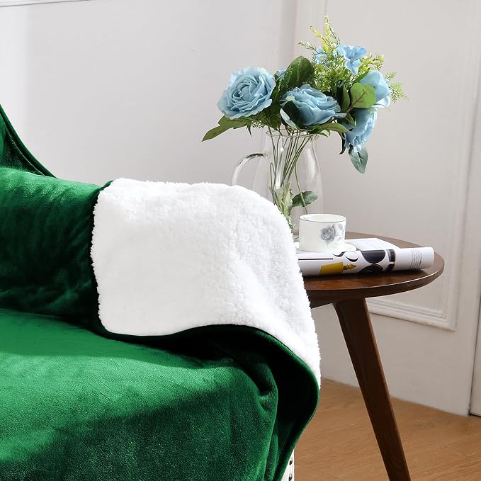 Soft Waterproof Blanket for Bed Couch Sofa, Green, 30x40 inches | Liquid Pee Proof Pet Blanket for Dog Puppy Cat, Reversible Sherpa Fleece Blanket for Couch Cover, Furniture Protector - Image 5