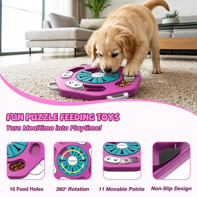 YINEYA Dog Puzzle Toy, Enrichment Toys for Dogs Mental Stimulation | Interactive Treat Brain Games, Treat Dispensing, Keep Them Busy, Training IQ, for Puppy, Small, Medium, Cats - Image 2