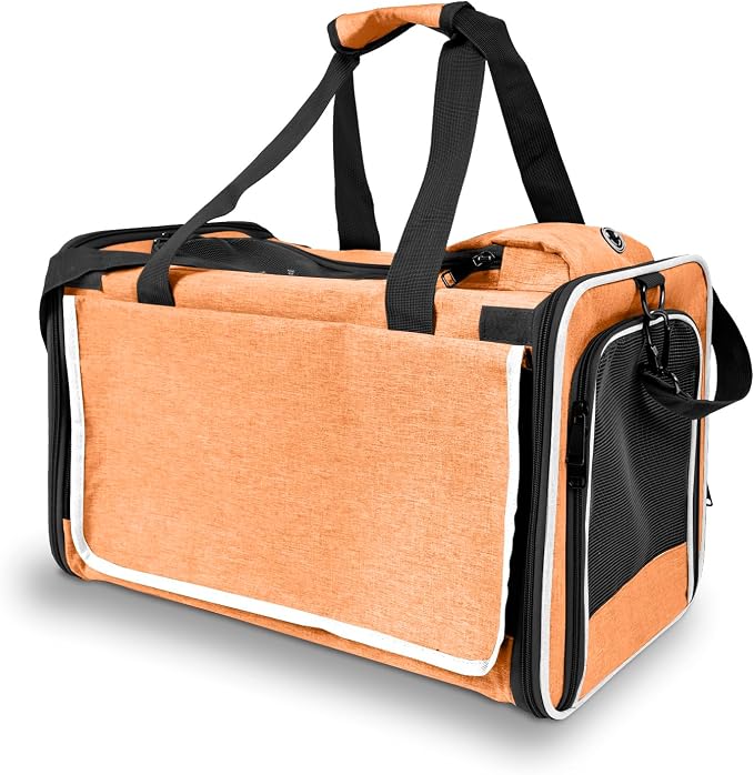 GAPZER Dog Carry Bag Puppy, Pet Soft-Shell Portable Kennel Crate 0-15 lbs | Privacy Protection Big Kitten Car Travel Cloth Carry Bag up to 20 lbs, Small Animal Portable Mesh Kennel Cage for Vet Visits - Image 2