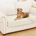 Smiry Waterproof Reversible Pet Couch Covers for Dogs | Pet Friendly, Soft Fabric, Washable Sofa Furniture Protector for Dogs Cat Kids, Checkered (30"x53", Beige/Beige) by Smiry