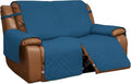 Easy-Going Reversible Couch Cover for 2 Seat Recliner Sofa | Peacock Blue/Beige, Sofa Slipcover For Dogs, Sofa Cover For Loveseat Recliner, Furniture Protector, Pet Friendly by Easy-Going