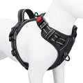 No Pull Dog Harnesses for Small Dogs Reflective Adjustable | Front Clip Vest with Handle 2 Metal Rings 3 Buckles [Easy to Put on & Take off] (S, Black) by PHOEPET