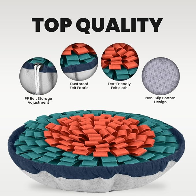 PET ARENA Snuffle Mat Dog Puzzle Toy Slow Feeder for Training & Enrichment | Promotes healthy habits with nose work activities reducing boredom while supporting focus engagement daily exercise routines - Image 4