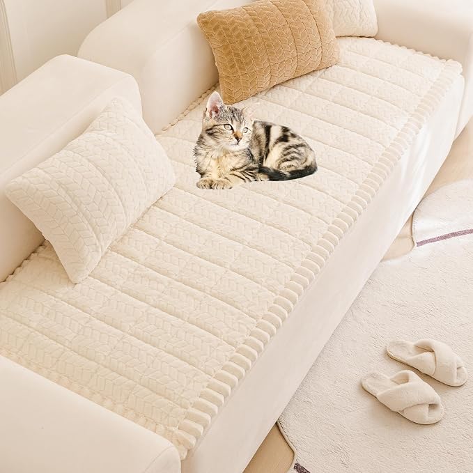 Pet Couch Cover Dogs Washable Sofa Protector Covers Non Slip Fuzzy Dog Mat | Soft Flannel, Anti-Slip Backing, Protect Furniture from Hair, Dirt, Messes, Fit Sofa and Loveseat - Image 6