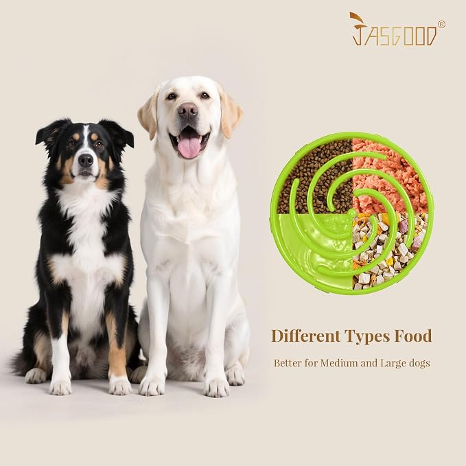 JASGOOD Slow Feeder Dogs Bowl for Large Medium Dogs,Anti-Gulping Pet Slower Food Feeding Bowls Stop Bloat,Preventing Choking Healthy Design Dogs Bowl - Image 4