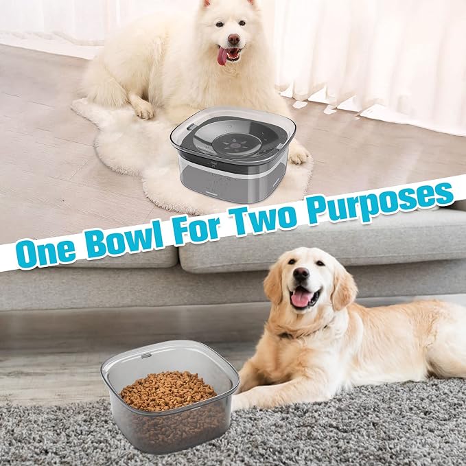 UPSKY 70oz Dog Water Bowl, No Spill Slow Drinking Feeder for Messy Drinker | Large Capacity, Spill Proof, Prevent Pet Prevents Choking, Anti-Slip, Visible Water Level, Suitable for Travel and Car Trips - Image 7