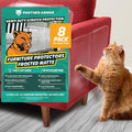 Panther Armor Cat Furniture Protector, 8 Matte Sheets with Twist Pins | Solid barrier shield, not a sticky deterrent. Couch protector from cat claws. 4 XL plus 4 large sheets, removable by PantherArmor