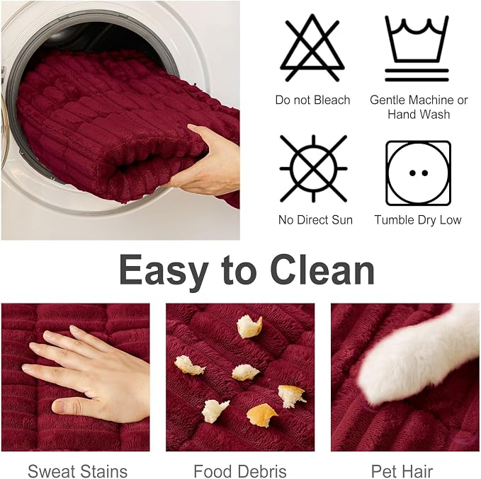 hyha Couch Cover for Dogs, Washable Non Slip Plush Flannel Sofa Protector | Thick Flannel, Anti-Slip Backing, Pet Hair & Scratch Protection, Fits Sofa & Loveseat (27.6" x 47") - Image 7