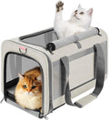 GAPZER Large Cat Carrier Soft, Collapsible Travel Pet Carry Bag, Small Dogs | Big Kitten Cat 20lbs Mainecoon, Top Open Travel Shih-Tzu Pet Kennel, Yorkie Small Dog 10 Pound, 18x12x12, Durable Cloth Beige by GAPZER