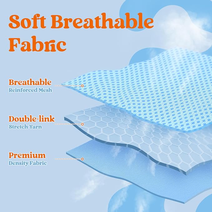 rabbitgoo Dog Harness Small Sized and Leash Set, Step in Soft Vest | Breathable Mesh, Easy Wear with Hook & Loop, Light and Reflective for Walking, Multi-colored, Blue & Orange, XS - Image 3