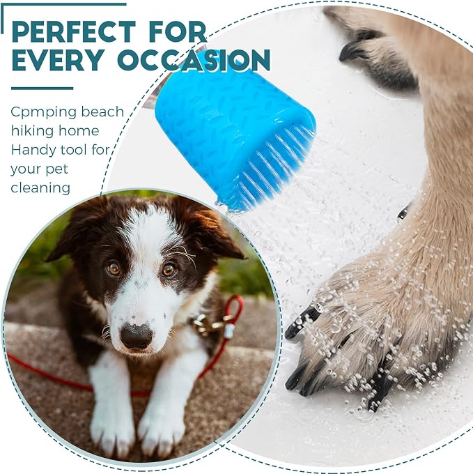 3 Pieces Portable Outdoor Shower for Dogs, Bottle Attachment Outdoor Water Sprayer Accessory, Works with Most Plastic Water or Soda Bottles from 16 oz to 2 Liters (Sky Blue) | Portable Outdoor Use, Fits 16oz to 2 Liter Plastic Bottles, Silicone Sprayer... - Image 4