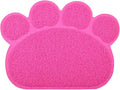 Paw-Shaped Cat Litter Box Mat,10 Colors Available,15.75x11.75 Inches (Pink) by DMWirelessCarCharger