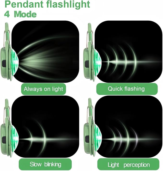 Dog Collar Light, Rechargeable Dog Lights 2 Pack, Safety lights suitable for backpacks, schoolbags, clothing, children's cars, and pet collars(Green) - Image 6