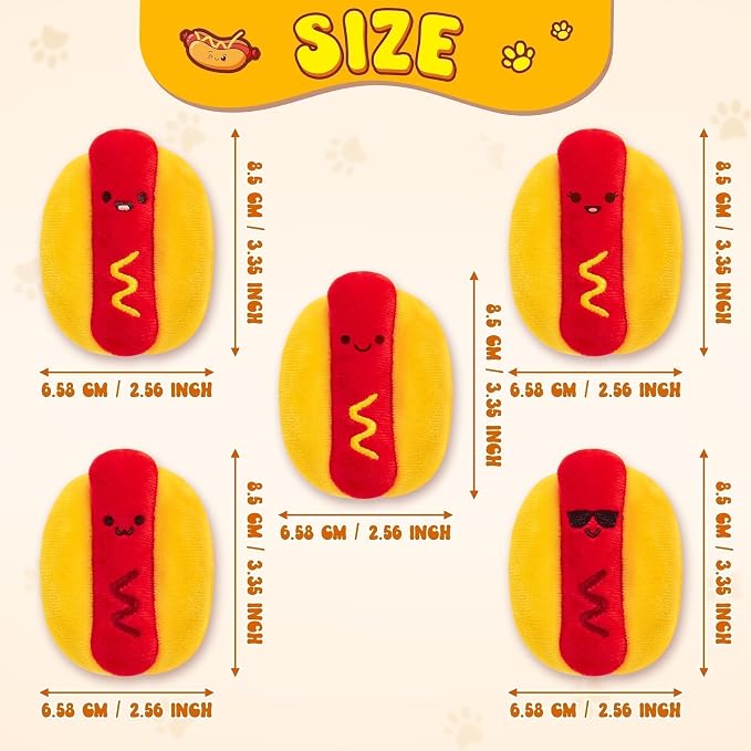 L1rabe Hot Dog Catnip Toys for Cats- Kitten Birthday Gifts for Cat Lovers | 5 Pcs Funny Catnip Stuffed Toys, Black Cat Appreciation Day, Hotdog Pet Interaction, Kitten Bite Supplies, Organic, Non-toxic - Image 2