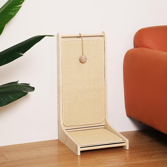 L-Shaped Sisal Cat Scratcher Pad - Indoor Cat Scratching Board & Furniture Protector - Image 9