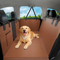 XL Hard Bottom Dog Car Seat Cover, 58"×69", Waterproof PU Leather | Stable Hard Bottom Support for Comfortable Rides with Large Dogs by JKLESADirect