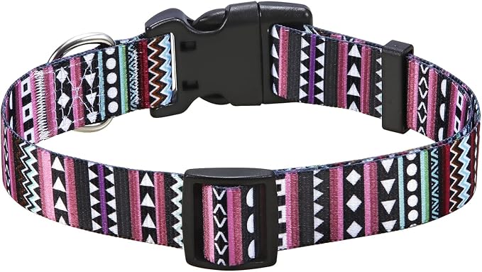 Mihqy Dog Collar for Large Dogs, Fashion Design, Bohemian Purple,L | Neck Fit 14.9"-24.8", Multiple Patterns，4 Sizes for Small Medium Large Dogs, Comfortable for Walks and Outdoor Hikes - Image 2