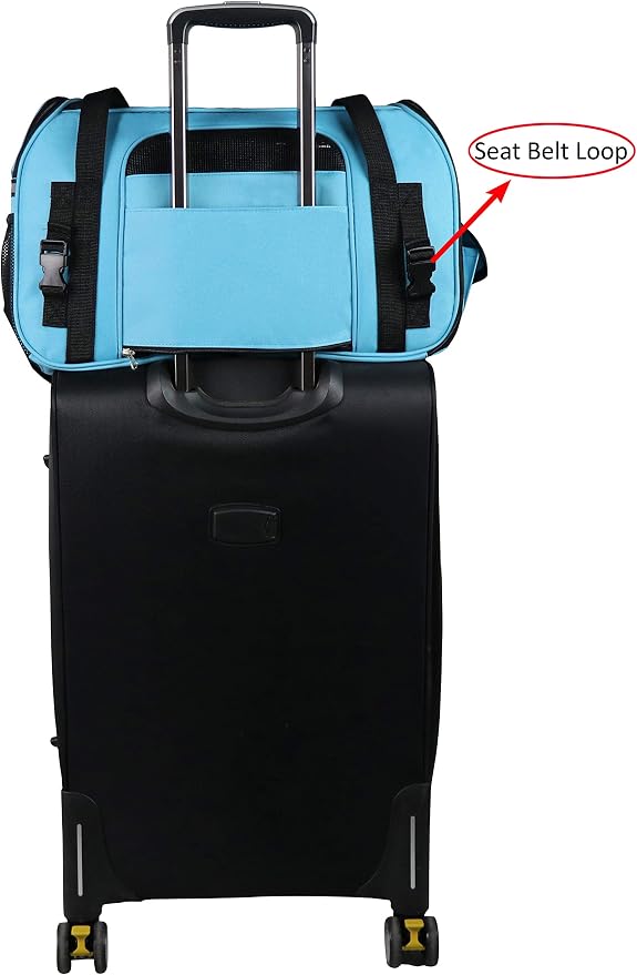 EliteField Soft-Sided Pet Carrier for Cats & Small Dogs (3-Year Warranty) | Airline Approved, Removable Bed & Cover, Built-In Leash, Luggage Sleeve, Seat Belt Loop, Waterproof, Durable, Foldable - Image 5