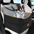 HEGGCOOE Small Dog Car Seat, Memory Foam Dog Booster Seats with Thick Cushion for Medium Dogs Under 35lbs, Detachable Washable Pet Car Seat Bed with Storage Pockets,2 Safety Belts by HEGGGCOOE
