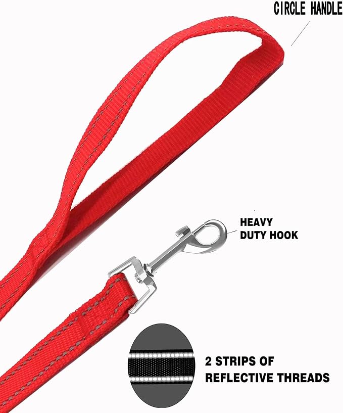 Nylon Training Dog Leash for Small Medium Dogs, 15ft 20ft 30ft 50ft 100ft Reflective Long Leash Dog/Puppy Lead for Obedience Recall Training, Camping - Image 4