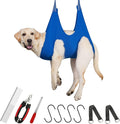 Guzekier Dog Grooming Hammock for Trim Nail, Dog Sling for Grooming, Dog Hammock Restraint Bag with Nail Clippers/Trimmer, Nail File, Pet Comb,Ear/Eye Care (Weight: 20-45 LBS) by Guzekier