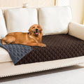 Smiry Waterproof Reversible Pet Couch Covers for Dogs | Pet Friendly, Soft Fabric, Washable Sofa Furniture Protector for Dogs Cat Kids, Checkered (30"x90", Chocolate/Dark Grey) by Smiry
