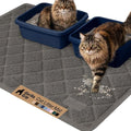 GORILLA GRIP Cat Litter Box Mat, 47x35, Cushioned Coil Mesh Litter Trapping Mats, Scatter Control Supplies for Less Mess, Phthalate Free, Ultra Deep Catch Grooves, Rinse or Vacuum to Clean, Dark Gray by Unknown