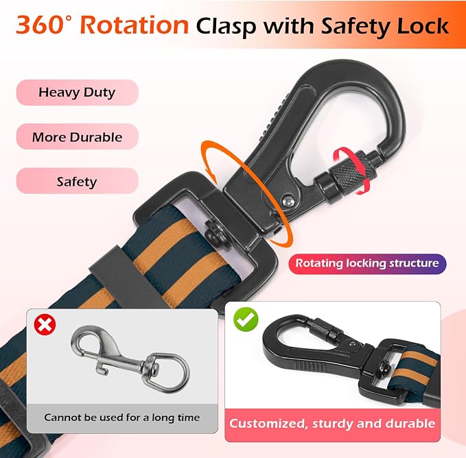 Reflective Double Handle Dog Leash for Large Medium Small Dogs (BO, L) | Heavy Duty, Adjustable with Soft Padded Handles, Traffic Control for Training, Walking, Running - Image 5