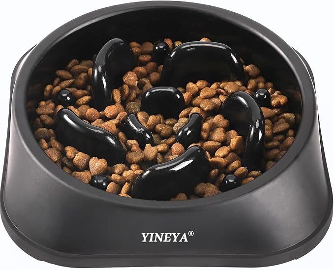 YINEYA Slow Feeder Dog Bowls, Pet Supplies that Slow Down Eating, Pet Food Bowls, Maze Dog Puzzle Feeder for Medium Breed | Dog Food Bowl Slow Down Eating Prevents Bloat, Promotes Healthy Digestion, Puzzle Feeder Interactive Makes Meal Time Fun by YINEYA