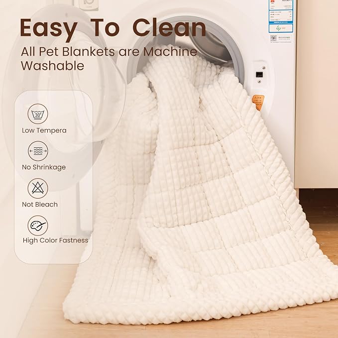 Couch Cover for Dogs Washable, Non-Slip Pet Couch Covers for Sofa, Fuzzy Dog Couch Cover Blanket, Thick, Soft, Plush Couch Cushion Covers for Sofa Protector (White, 27.6" x 59"/70 x 150cm) - Image 6