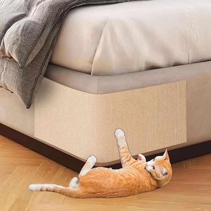 ENONCI 47.2x15.8 Cat Scratcher Mat, Self-Adhesive Wall Corner Cat Scratcher Pad by ENONCI