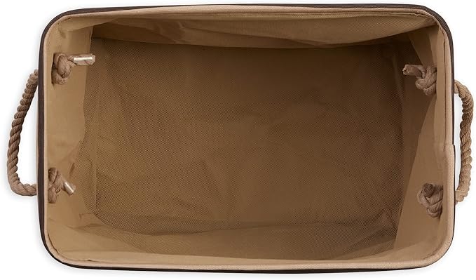 Bone Dry Pet Storage Collection Striped Paw Patch Bin, Medium Rectangle, Brown - Image 3