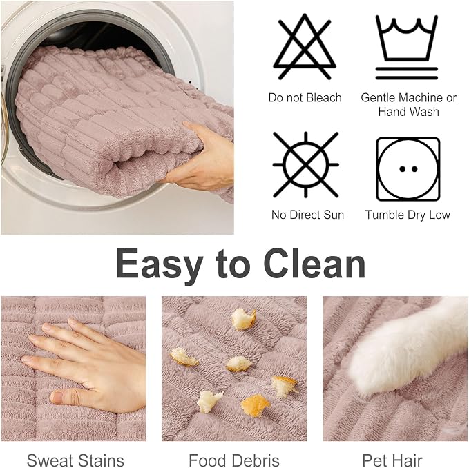 hyha Couch Cover for Dogs, Washable Non Slip Plush Flannel Sofa Protector | Thick Flannel, Anti-Slip Backing, Pet Hair & Scratch Protection, Fits Sofa & Loveseat (27.6" x 27.6") - Image 7