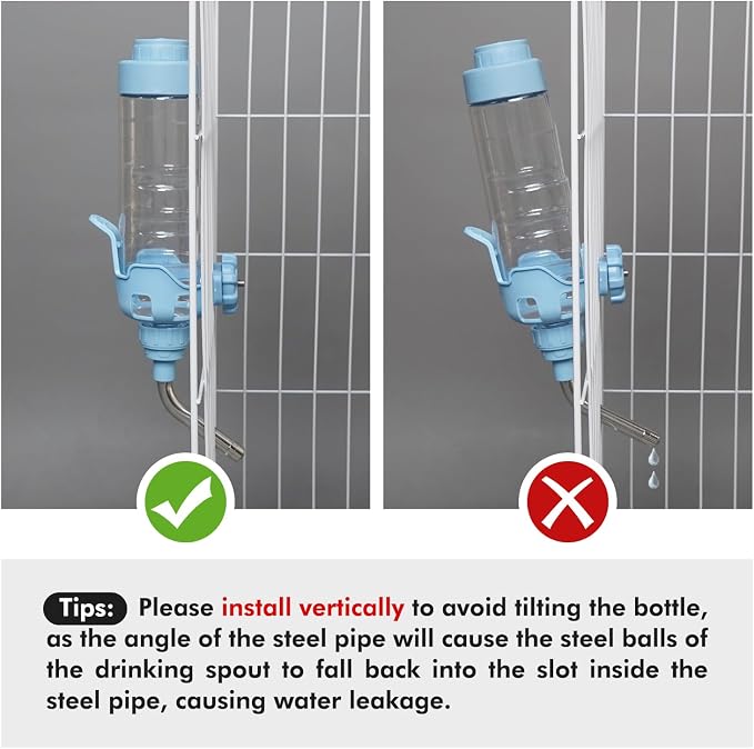 Vannon Dog Crate Water Bottle, 34oz Top-Fill Pet Water Dispenser, Blue | kennel water bottle helps keep pets hydrated longer with fewer refills and easy daily care. - Image 2