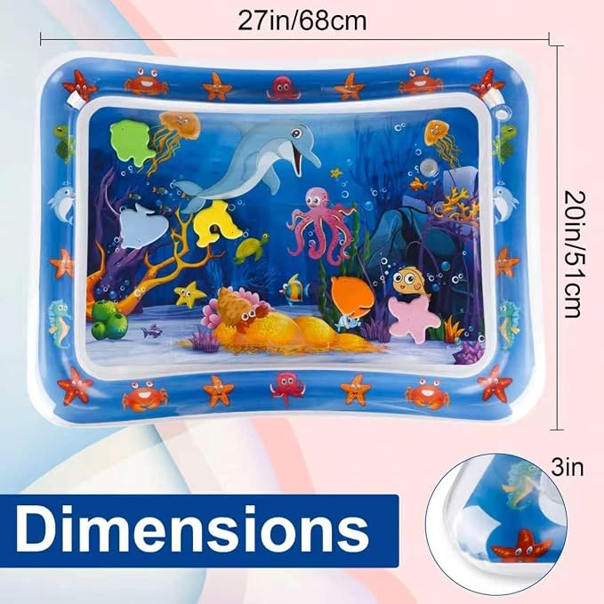 2026 Upgraded Thickened Cat Water Sensory Play Mat, Anti-Scratch Leak Proof Cooling Pad with Floating Fish Toy, Interactive Hunting Exercise Mat for Indoor Cats - Image 4