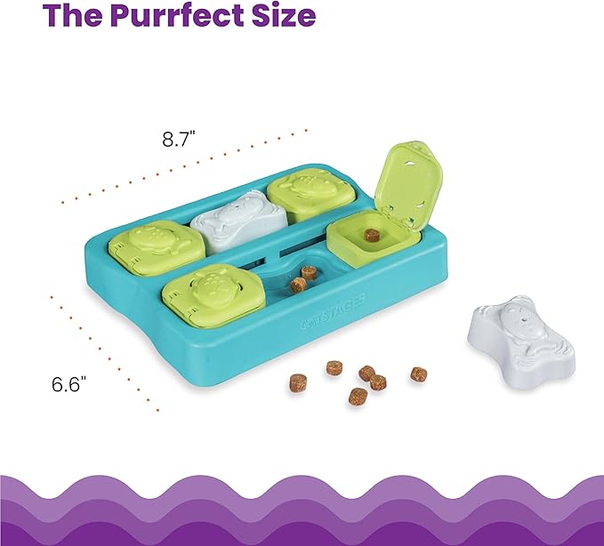 Catstages Kitty Cube Interactive Treat Puzzle Cat Toy, Blue (Pack of 12) - Image 5