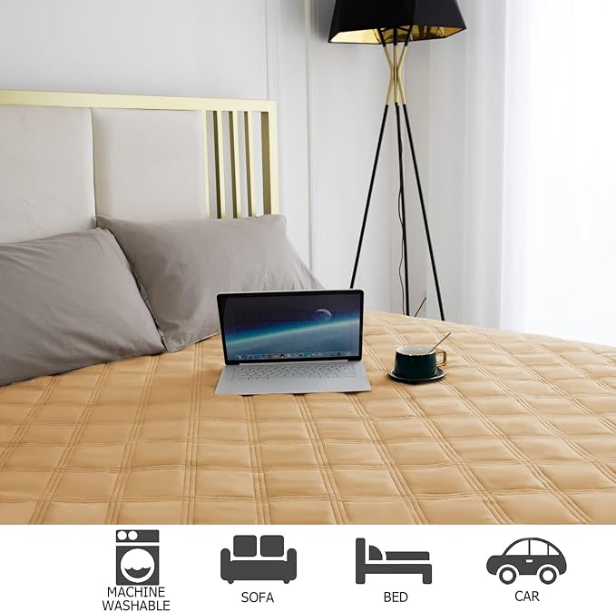 Ameritex Waterproof Dog Bed Cover Pet Blanket with Anti-Slip Back for Furniture Bed Couch Sofa (40x50 Inch (Pack of 1), Sand) - Image 6