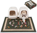 Bienbee Cat Litter Mat, 2 Pack 33" x 22" Machine Washable for Litter Boxes | Cat Litter Rug with Waterproof Backing, Non-Slip Grip and Soft On Kitty Paws to Catch Litter and Protect Floor by Bienbee