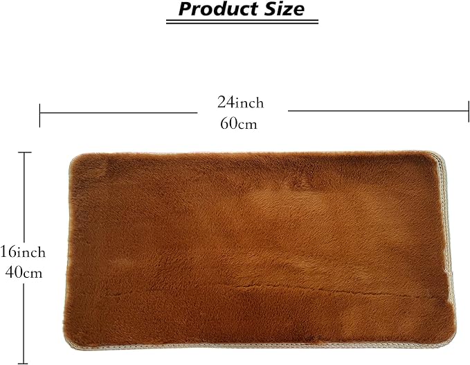 Soft Cat Dog Window Sill Pad Perch, Fluffy Windowsill Dog Mat Pillow Seat Bed, Cat Pet Cushion for Window Sill Mat (Coffee, 16"x24") - Image 2