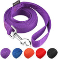 AMAGOOD 6 FT Puppy/Dog Leash, Strong and Durable Traditional Style Leash with Easy to Use Collar Hook, Great for Small, Medium and Large Dogs (3/4 in x 6 ft, Purple) by DOGLEASH