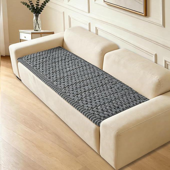 Couch Cover for Dogs Washable, Non Slip Soft Cozy Waterproof Grey | Pet Friendly, Fuzzy Durable Plush Thick Slipcovers for 3 Cushion Sofa Cover Protector Mat Bed Furniture Couches 27.6"x70.9" - Image 8